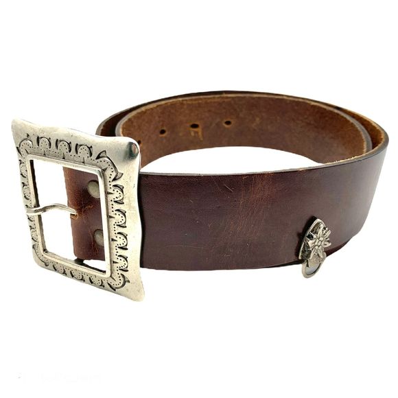 Vintage German Leather Belt Med - Picture 5 of 5
